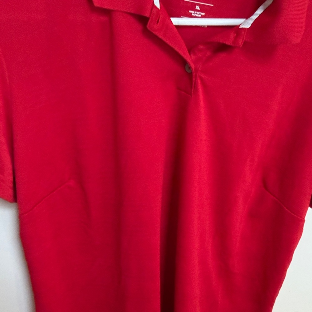 Adidas climalite Vibrant Red Polo Shirt - Picture 3 of 5